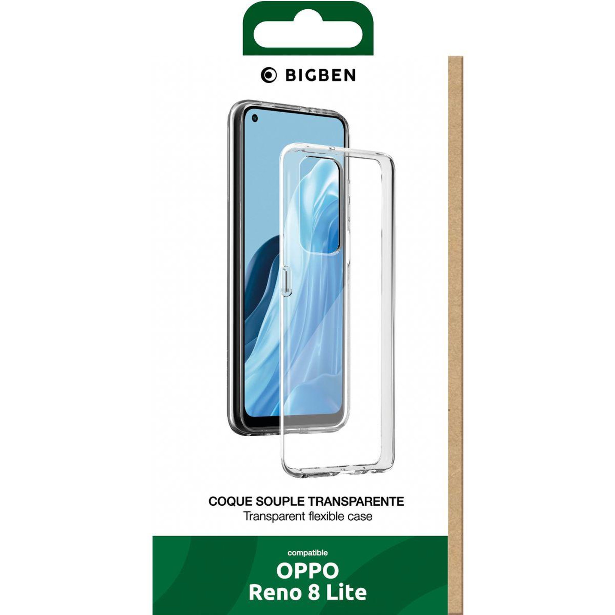 Voir la diapositive 2 : Bigben Connected Coque Oppo Reno 8 Lite Silisoft transparente