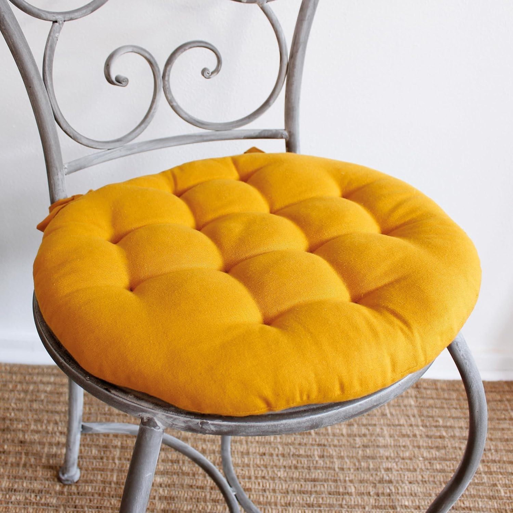 Voir la diapositive 3 : Eden Galette de chaise ronde panama