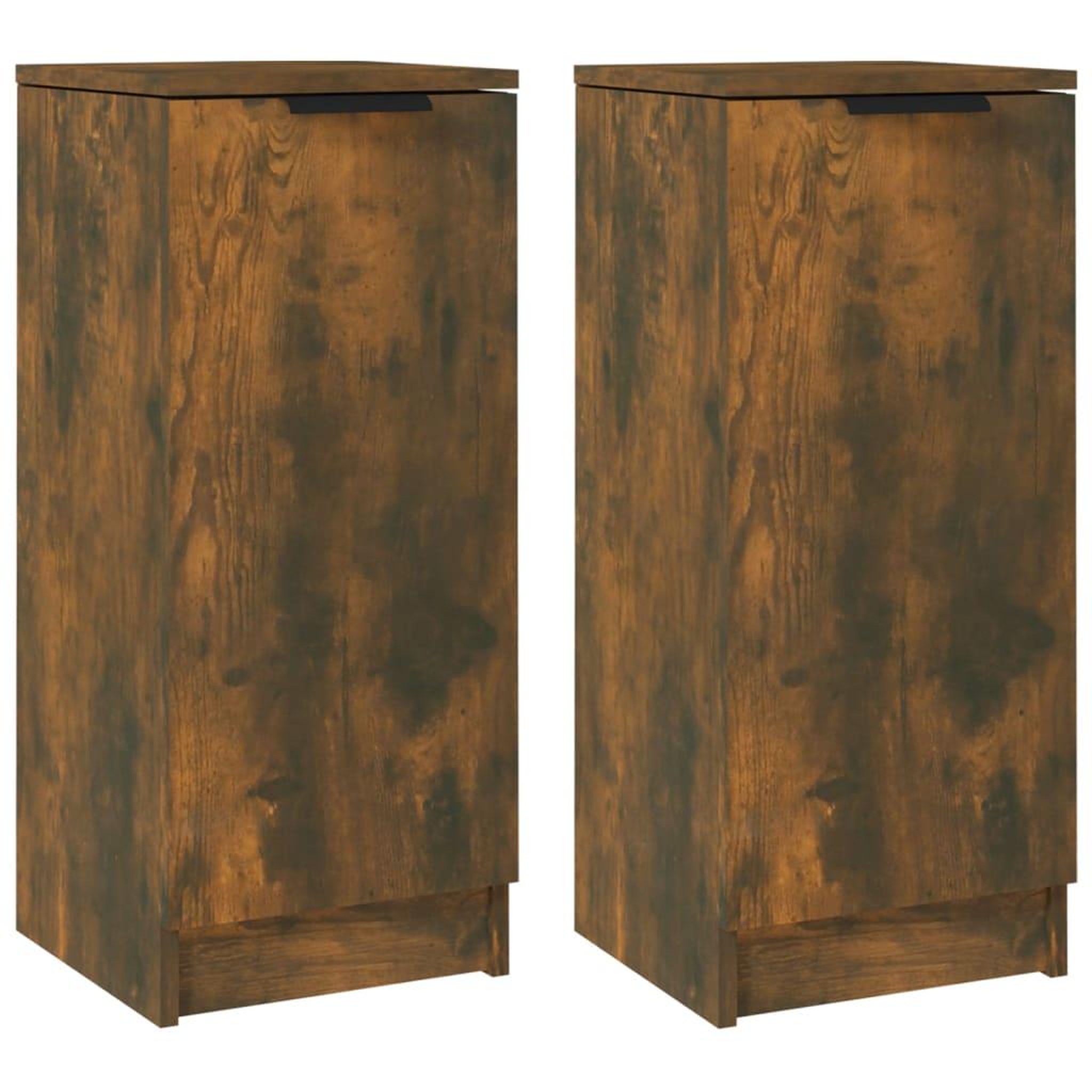 Voir la diapositive 2 : VIDAXL Buffets 2 pcs Chene fume 30x30x70 cm Bois d'ingenierie