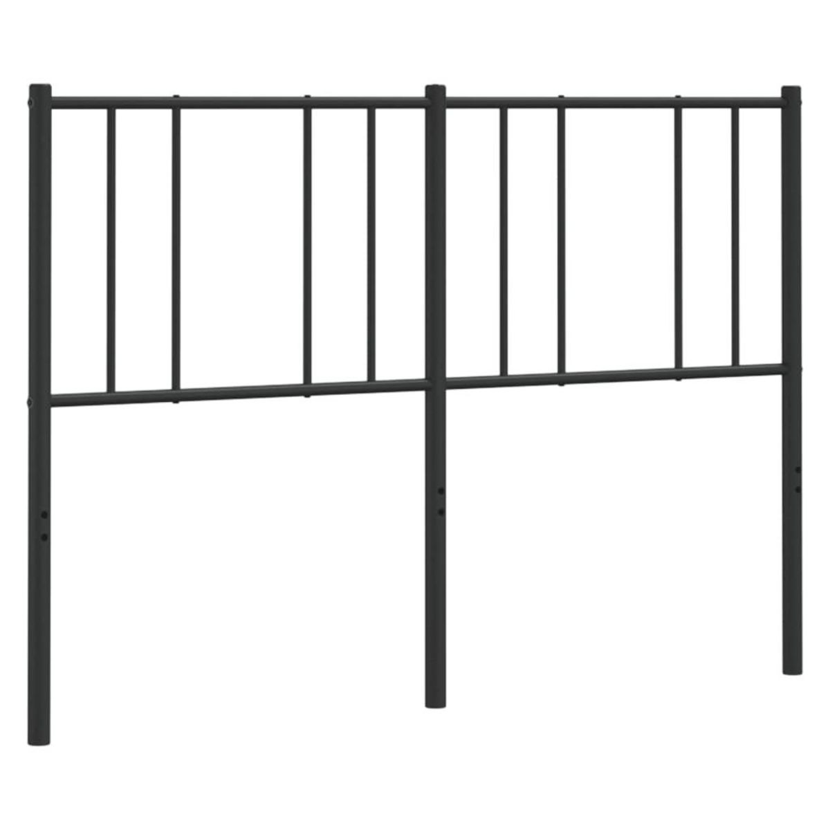 VIDAXL Tete de lit metal noir 160 cm