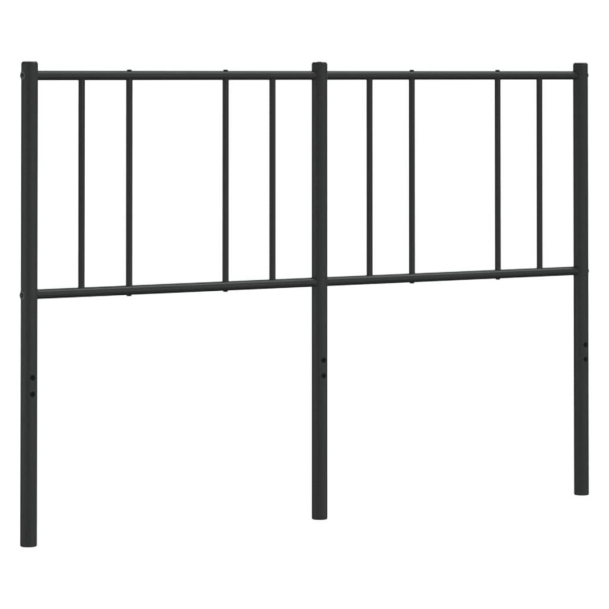 VIDAXL Tete de lit metal noir 160 cm