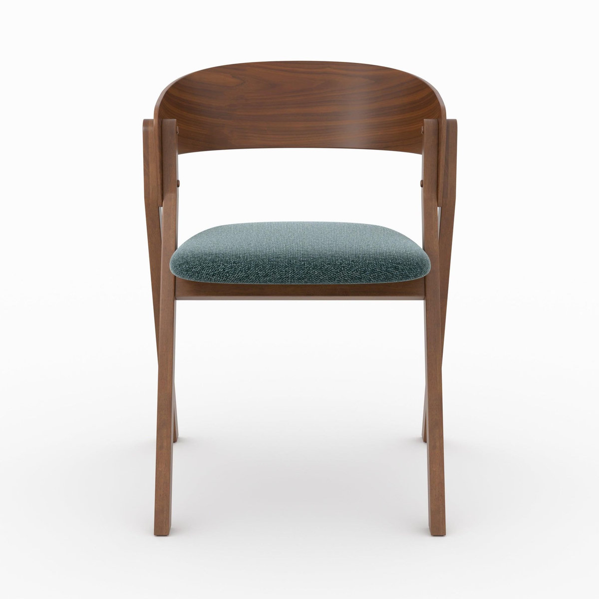 Rendez vous déco Chaise en bois d'hévéa et tissu gris clair - Héloïse