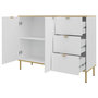 Voir la diapositive 3 : BEST MOBILIER Hope - buffet bas 135 cm - 3 tiroirs et 2 portes
