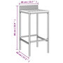 Voir la diapositive 6 : VIDAXL Ensemble de bar jardin 9 pcs gris poly rotin/bois massif acacia