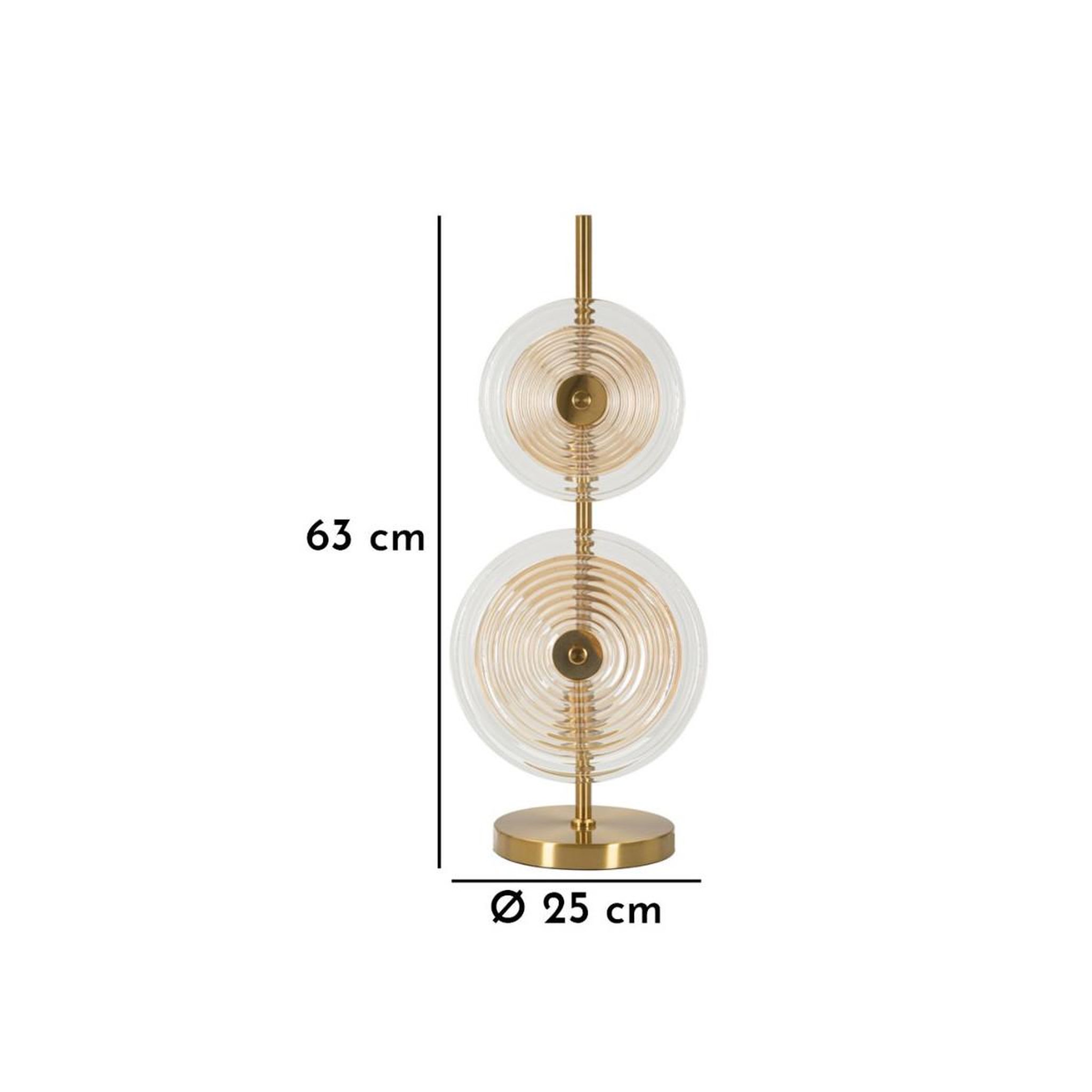 Voir la diapositive 6 : Paris Prix Lampe à poser design en verre  venice  63cm or