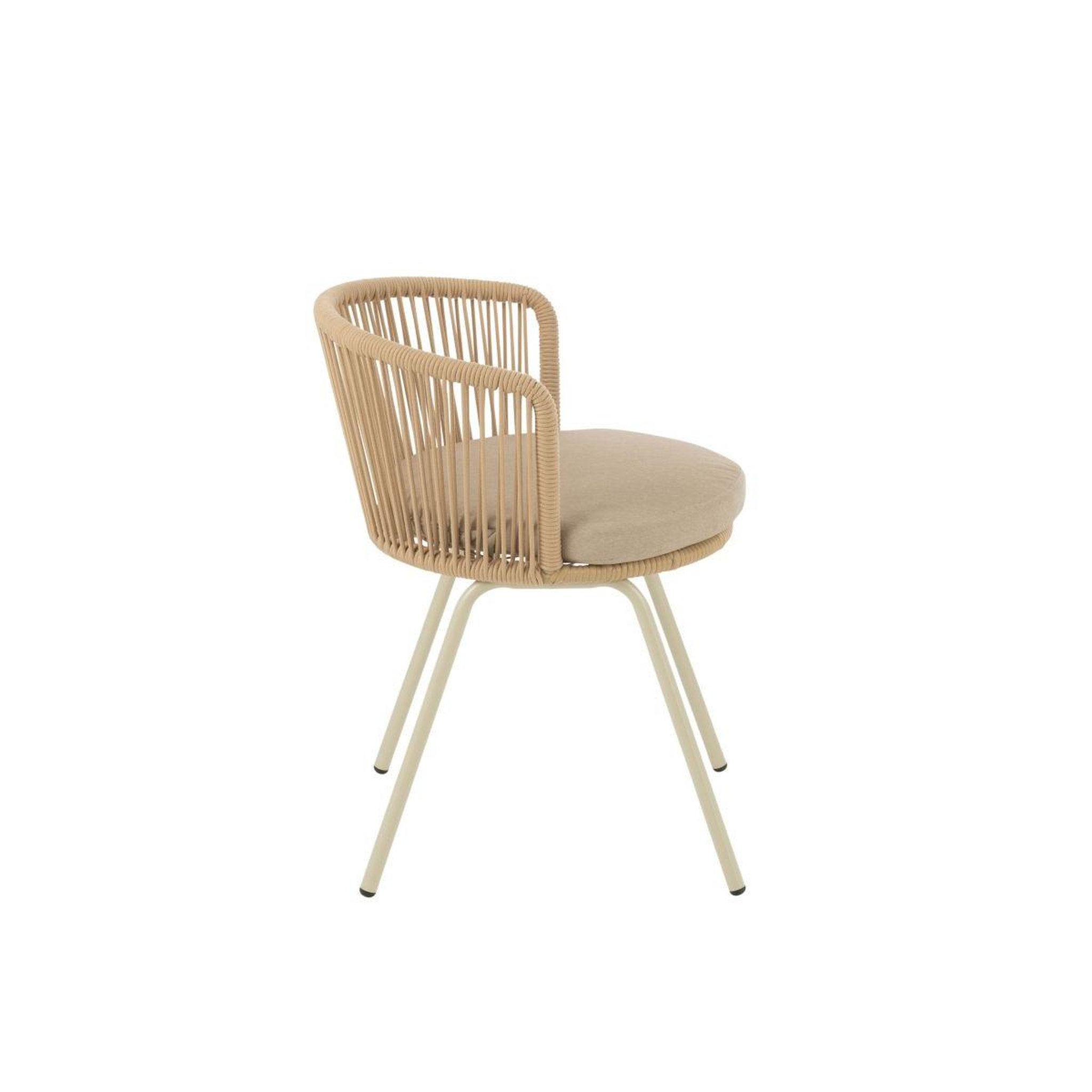Voir la diapositive 3 : J-LINE Chaise design corde  toa  75cm beige