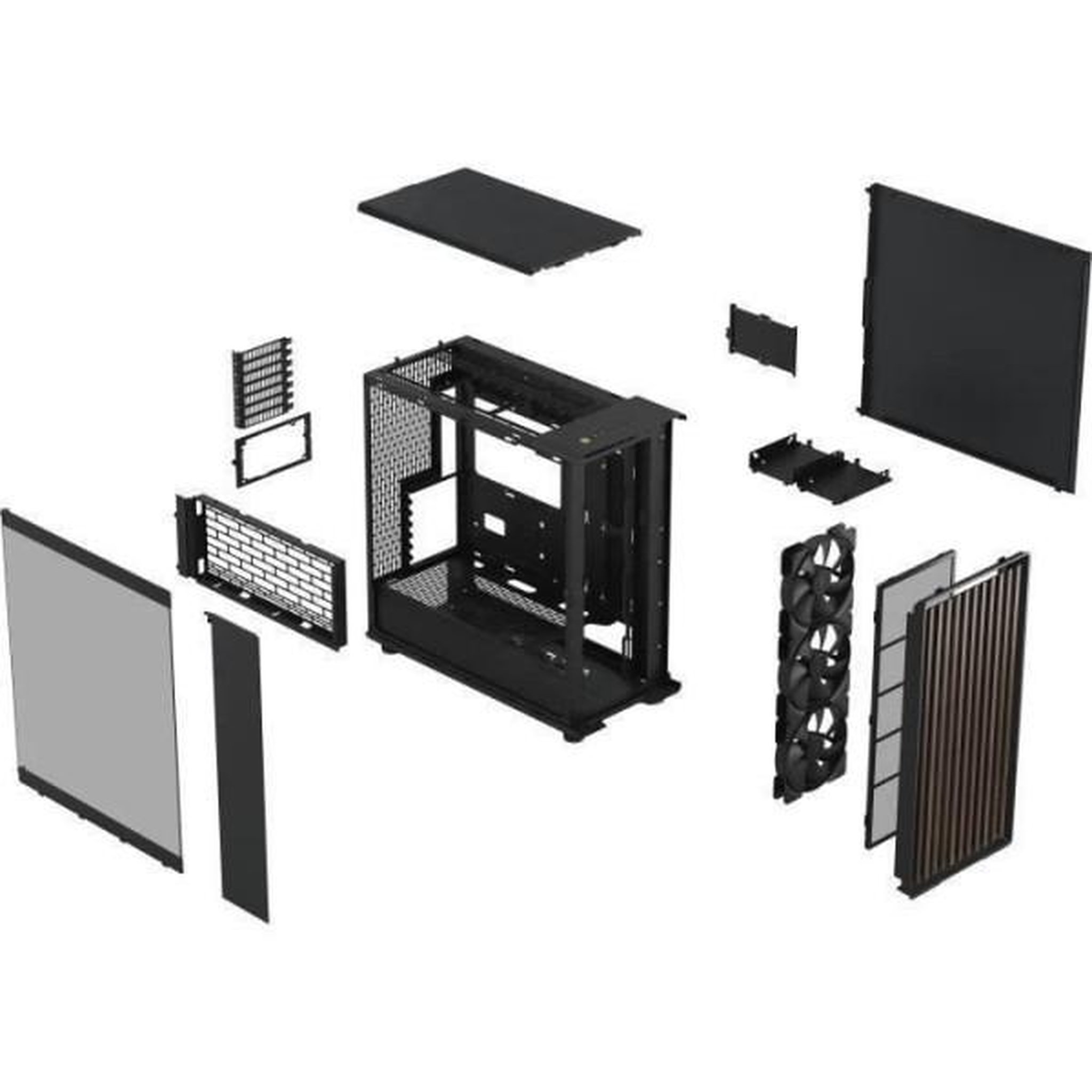 Voir la diapositive 4 : Fractal Design Boîtier PC - FRACTAL DESIGN - North XL Charcoal Black TG Dark - FD-C-NOR1X-02 - E-ATX - Design élégant en bois et en alliage