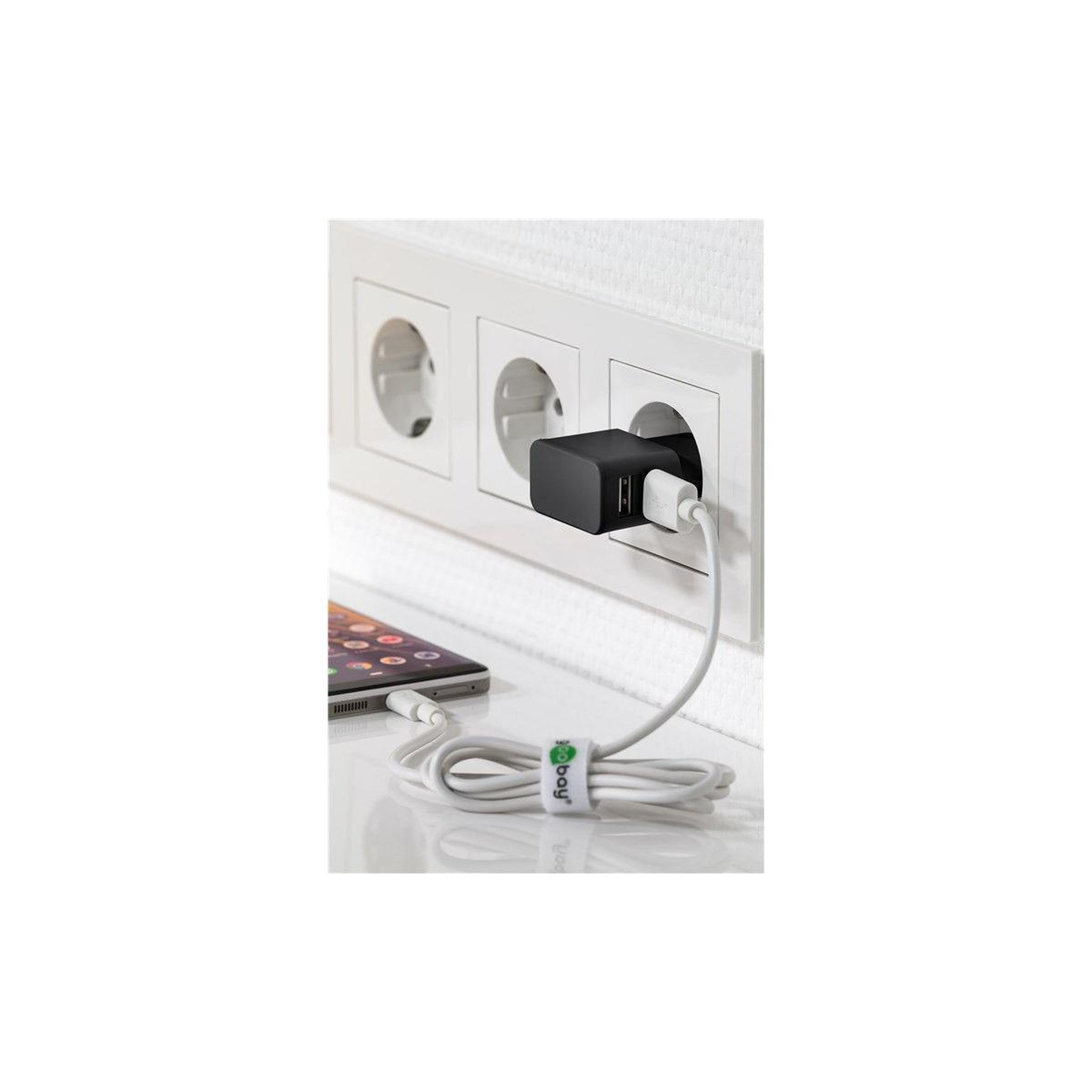 Voir la diapositive 3 : GOOBAY Goobay 44951 chargeur d'appareils mobiles téléphone portable, smartphone noir secteur intérieure