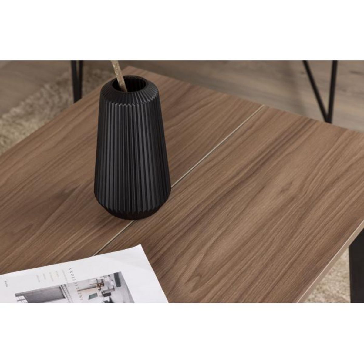 Paris Prix Table Basse Design  Bethan  120cm Marron