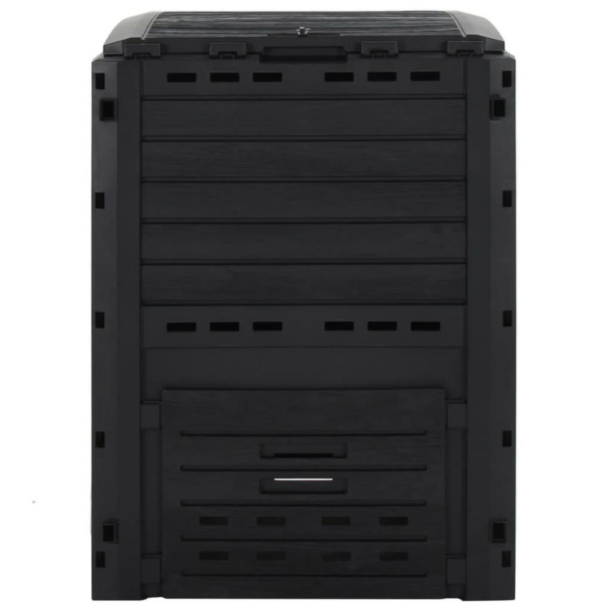 VIDAXL Composteur de jardin Noir 280 L Polypropylene