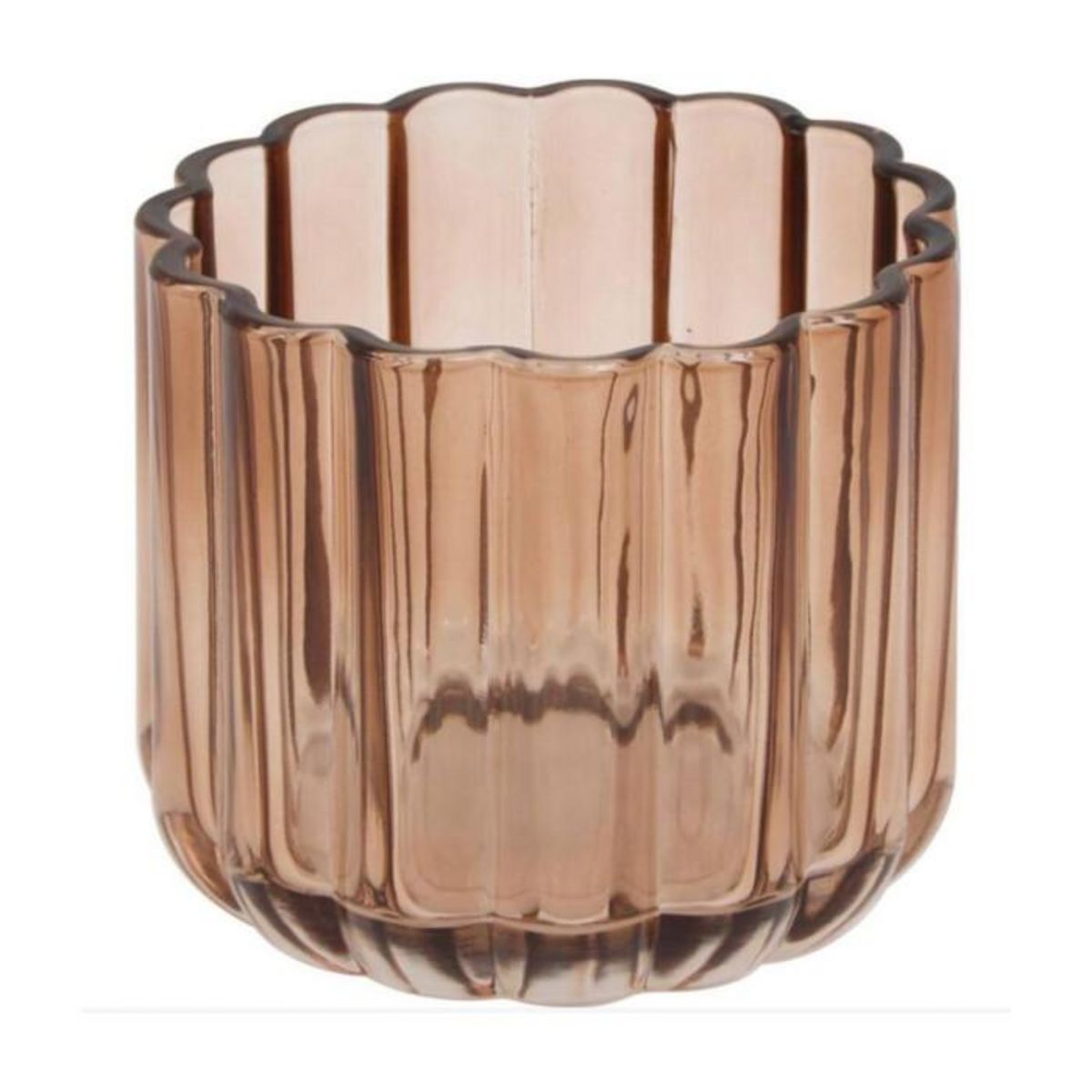 FIVE Pot à Coton en Verre  Floréa  11cm Ambre