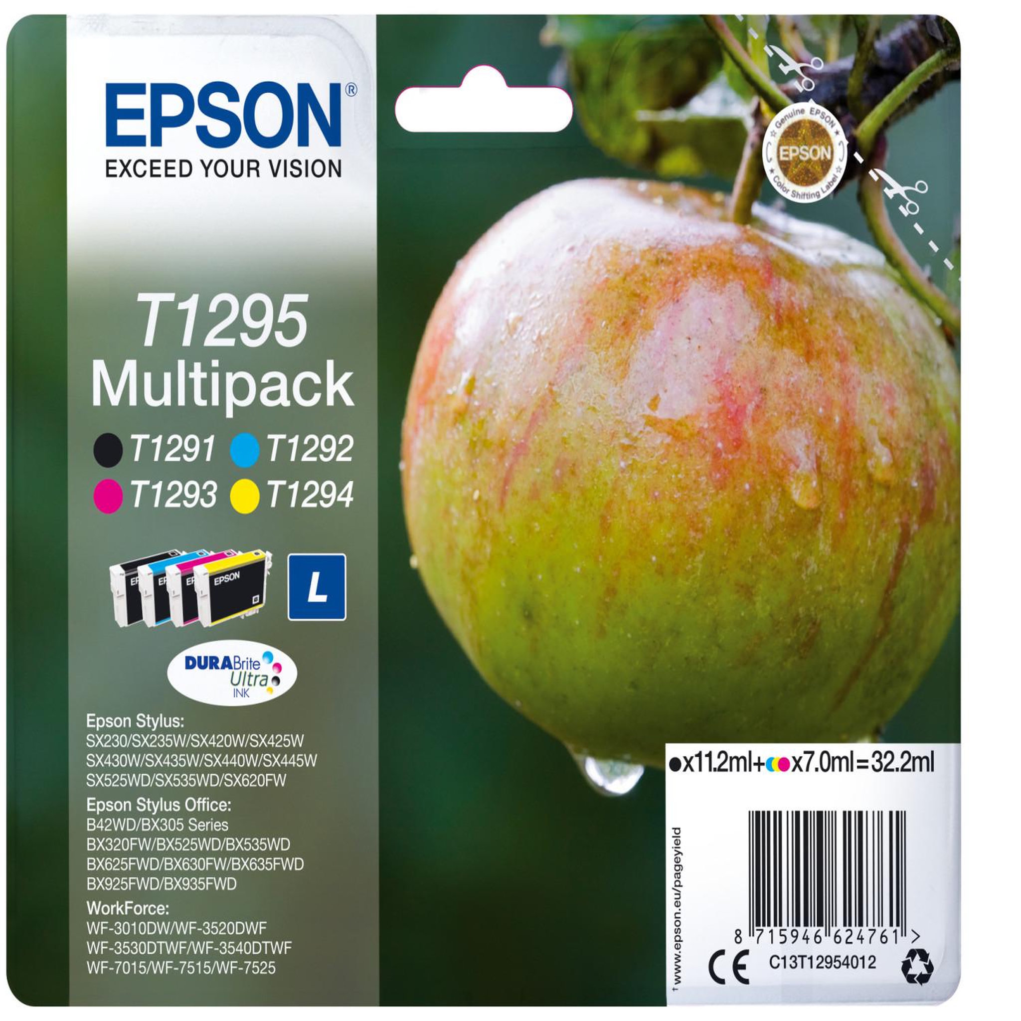 Voir la diapositive 2 : Epson Cartouche imprimante EPSON C 13 T 12954012