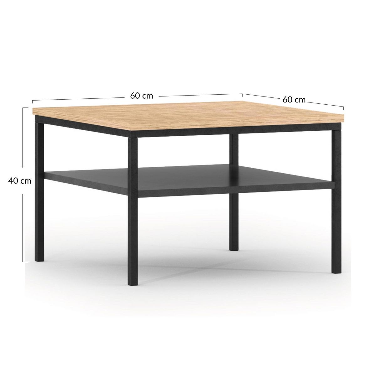 BEST MOBILIER Felicia - table basse - 60 cm