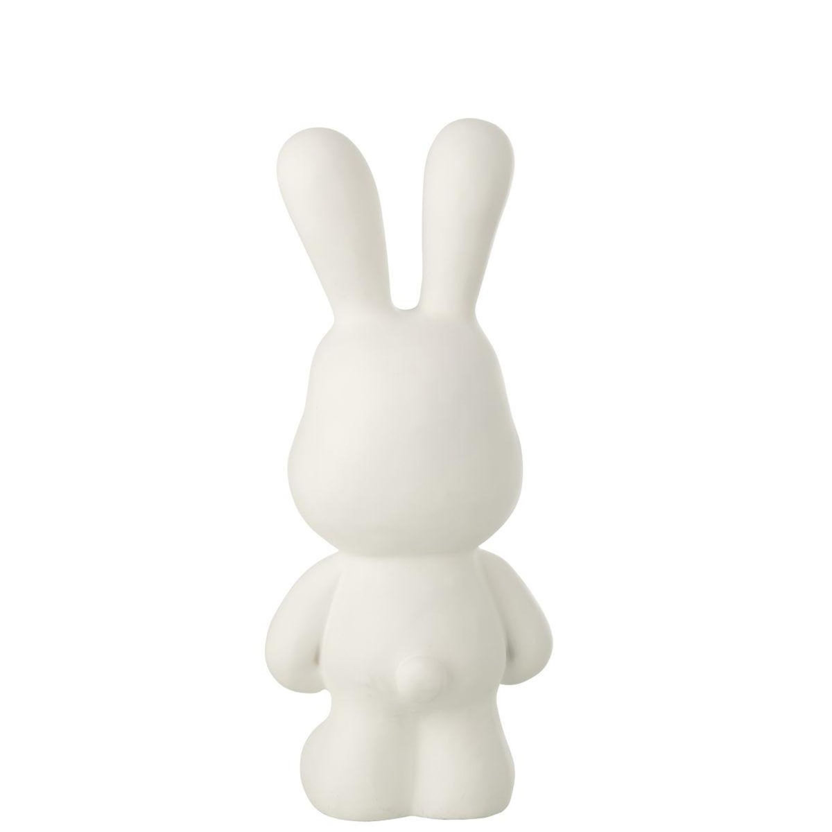 Paris Prix Statuette Lapin en Résine  Eddy  49cm Blanc
