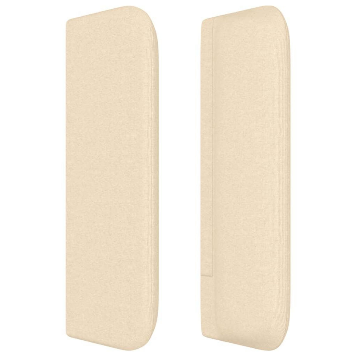 VIDAXL Tete de lit avec oreilles Creme 147x16x78/88 cm Tissu