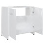 Voir la diapositive 5 : VIDAXL Armoire de salle de bain Blanc brillant Bois d'ingenierie