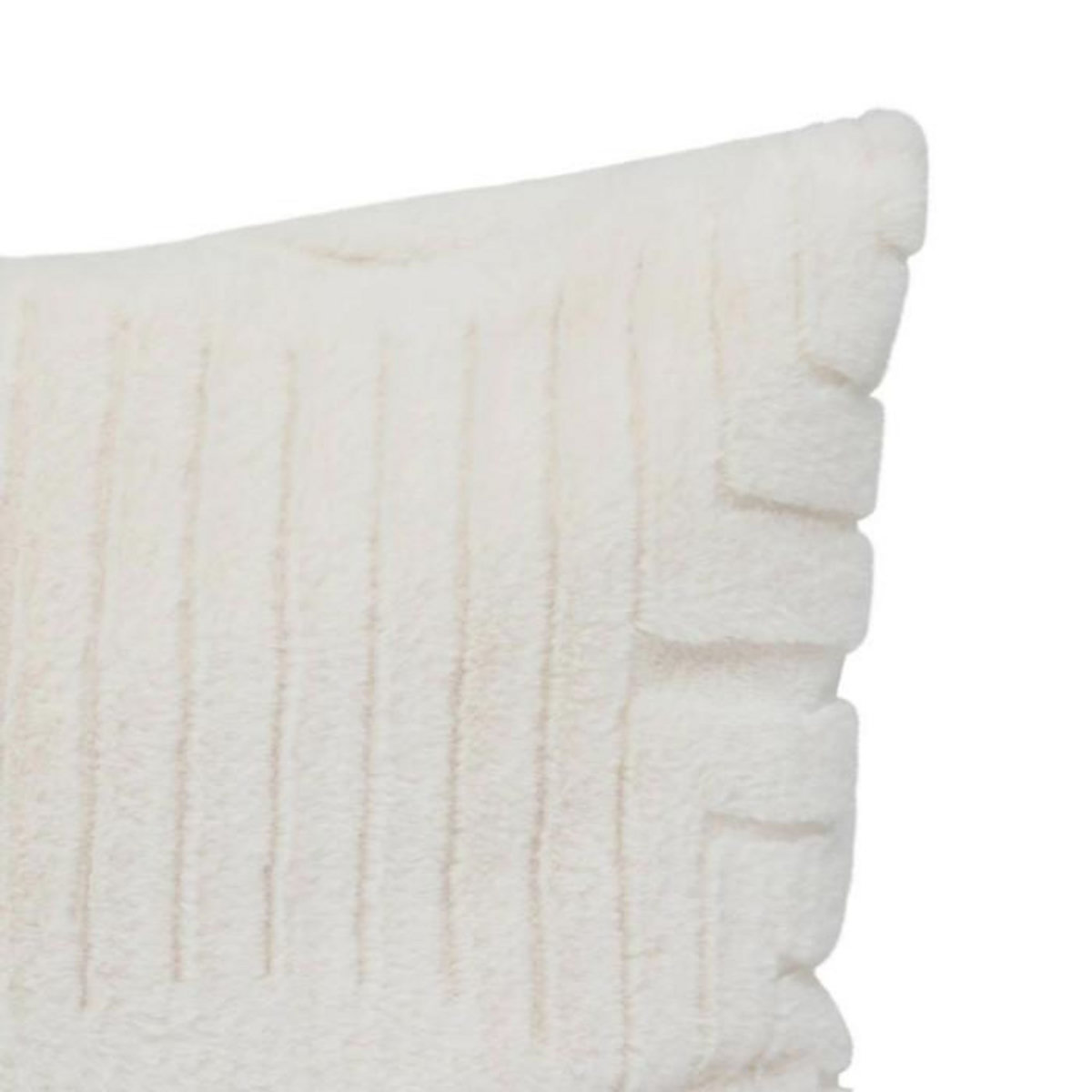 ATMOSPHERA Coussin Imitation Fourrure  Arka  50x80cm Ivoire