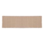 ATMOSPHERA Chemin de table à franges MAHA. Coloris disponibles : Vert, Rouge, Beige