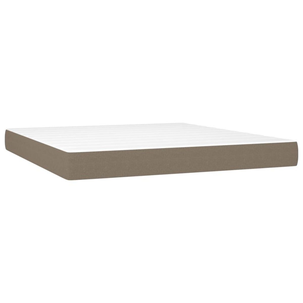 VIDAXL Sommier a lattes de lit avec matelas Taupe 180x200 cm Tissu