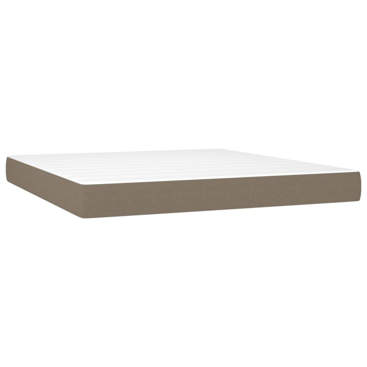 VIDAXL Sommier a lattes de lit avec matelas Taupe 180x200 cm Tissu