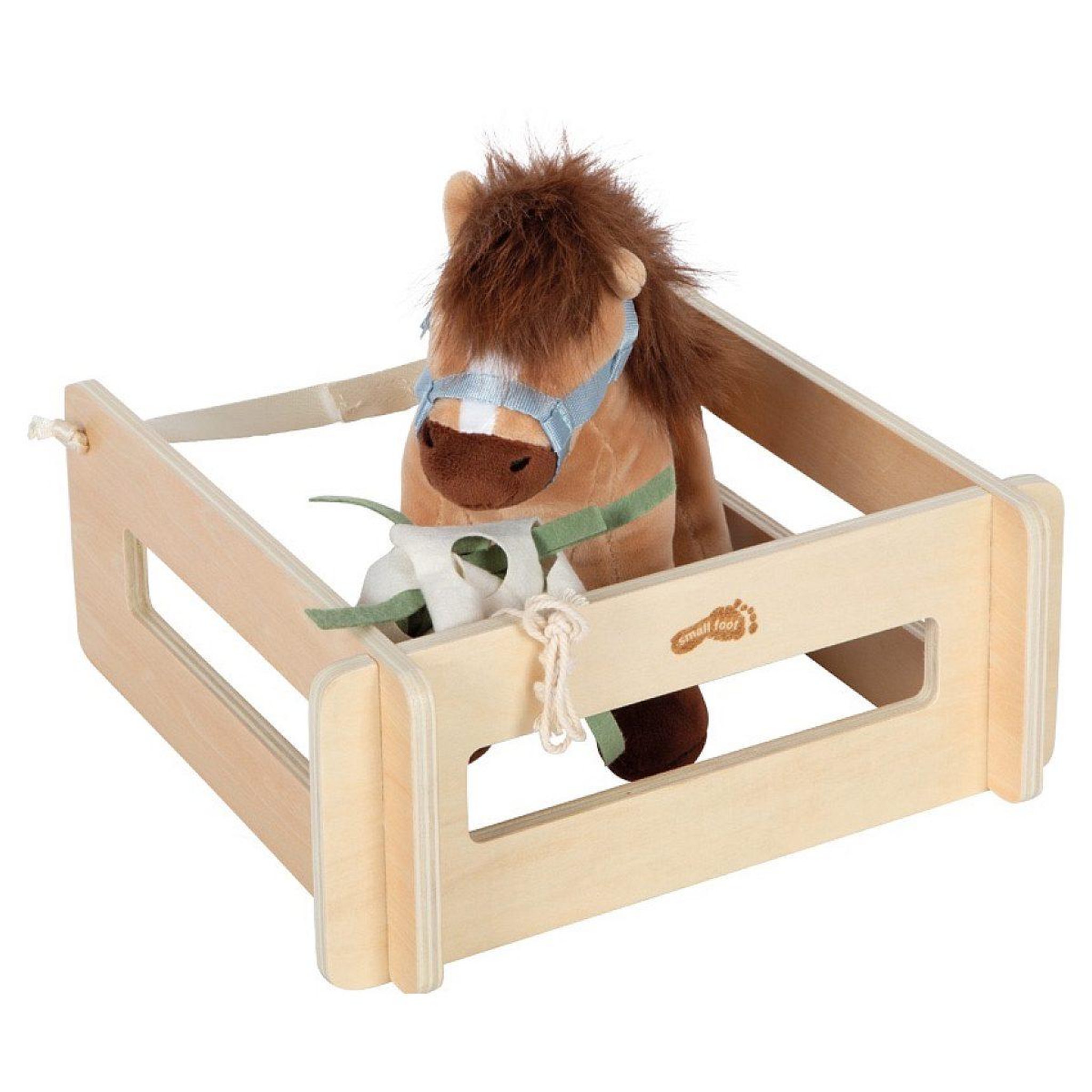 Voir la diapositive 4 : SMALLFOOT Set de jeu Cheval avec ecurie et accessoires dans un sac