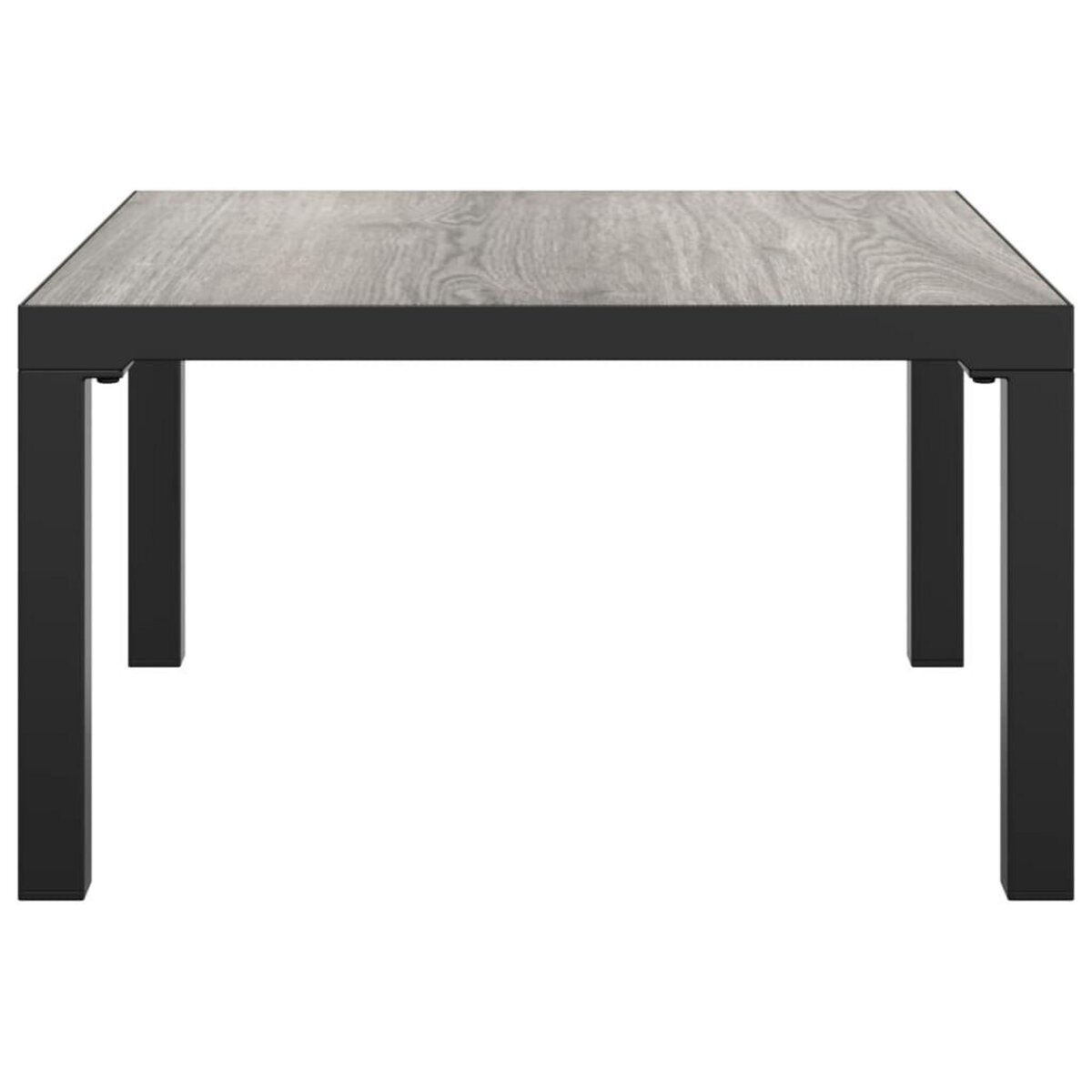 VIDAXL Table basse de jardin gris 55x55x31 cm DPC et acier