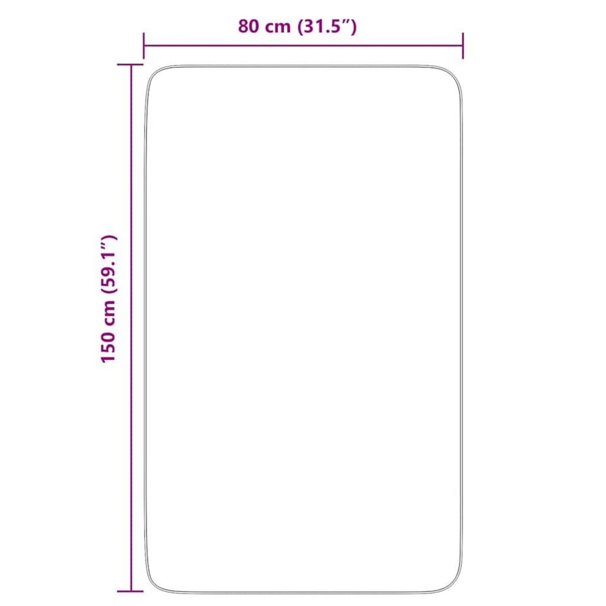 VIDAXL Tapis Shaggy a poils longs NAVARRA beige 80x150 cm polyester