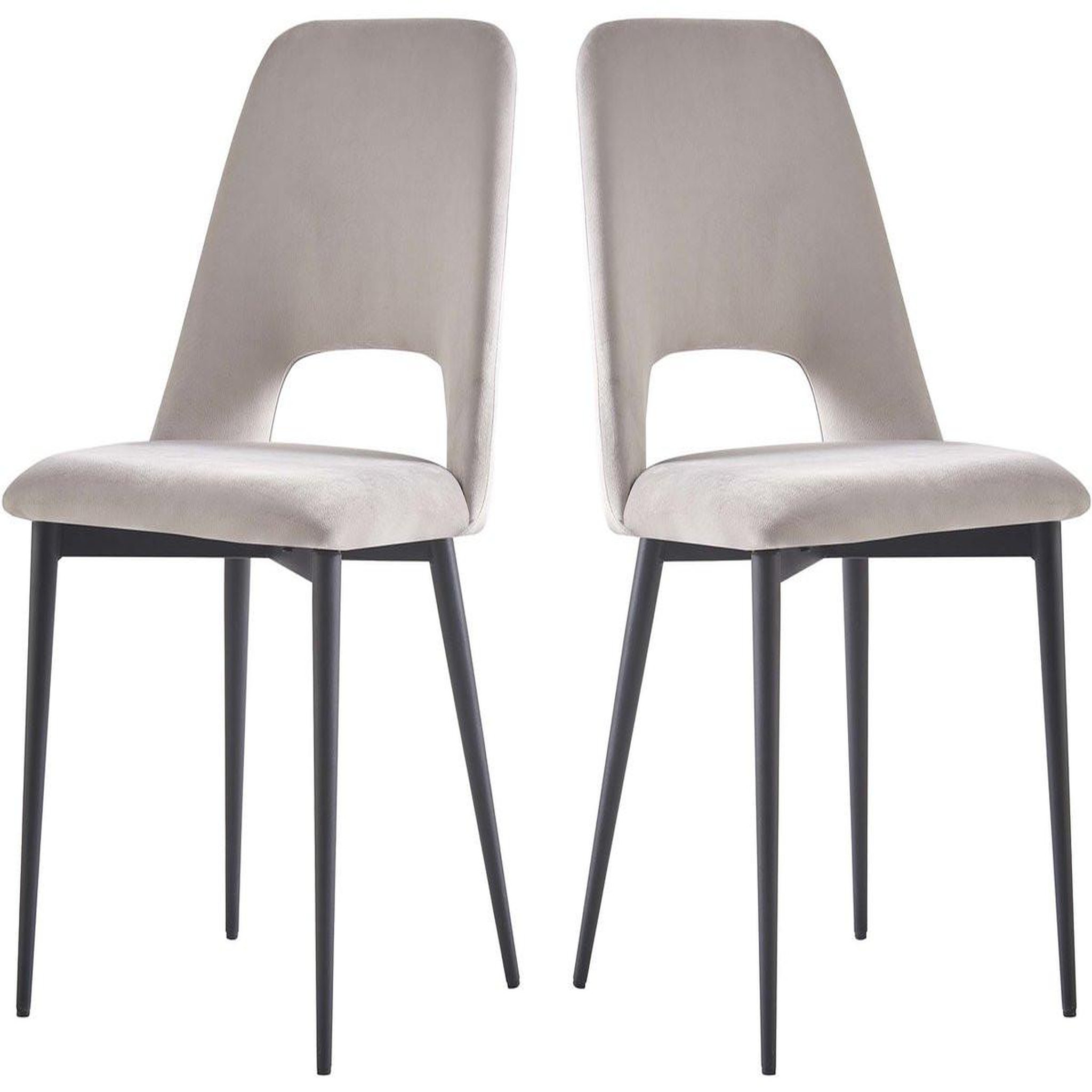 Voir la diapositive 1 : Habitat et Jardin Lot de 2 Chaises en velours  Fedora  - Bleu foncé