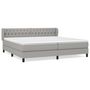 Voir la diapositive 2 : VIDAXL Sommier a lattes de lit avec matelas Gris clair 200x200cm Tissu
