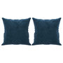 Voir la diapositive 2 : VIDAXL Coussins decoratifs lot de 2 Bleu 40x40 cm Velours