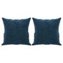 Voir la diapositive 2 : VIDAXL Coussins decoratifs lot de 2 Bleu 40x40 cm Velours