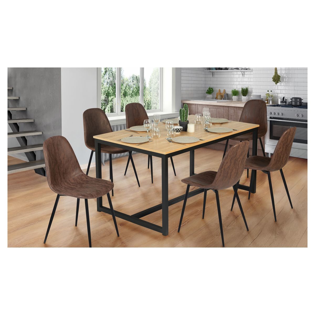 Table repas 6/8 personnes 150 cm HOUSTON