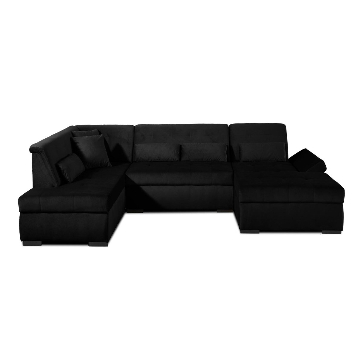 LISA DESIGN Vermont - canapé panoramique d'angle gauche - 7 places - xxl - en velours