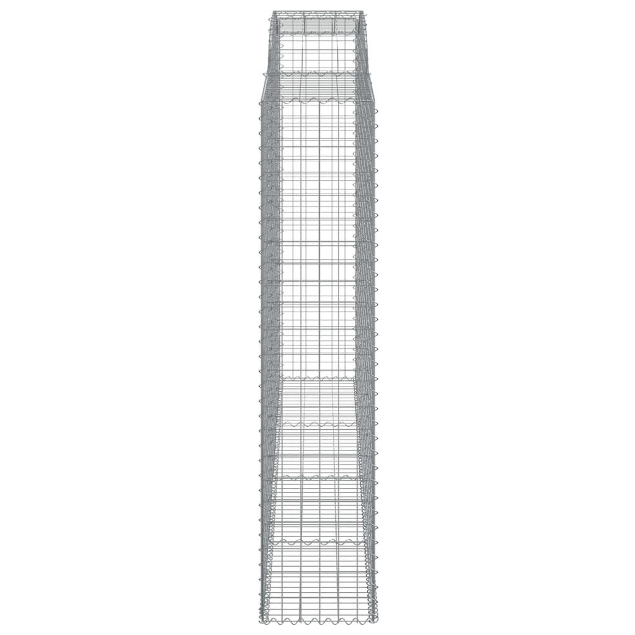 Voir la diapositive 5 : VIDAXL Paniers a gabions arques 2 pcs 300x50x220/240 cm fer galvanise