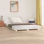 VIDAXL Cadre de lit blanc 140x200 cm bois de pin massif