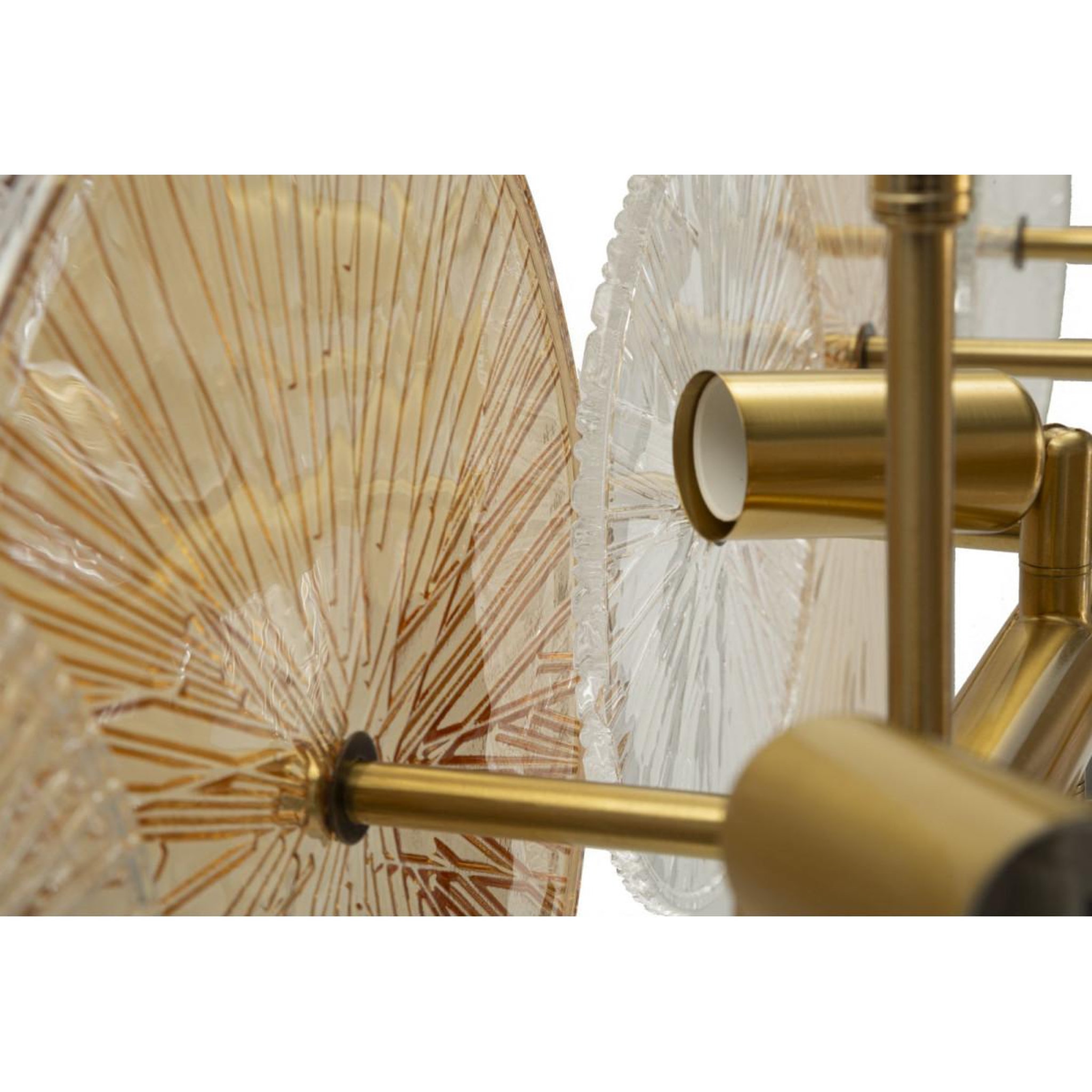 Voir la diapositive 5 : Paris Prix Suspension design en verre  osaka  100cm or & transparent