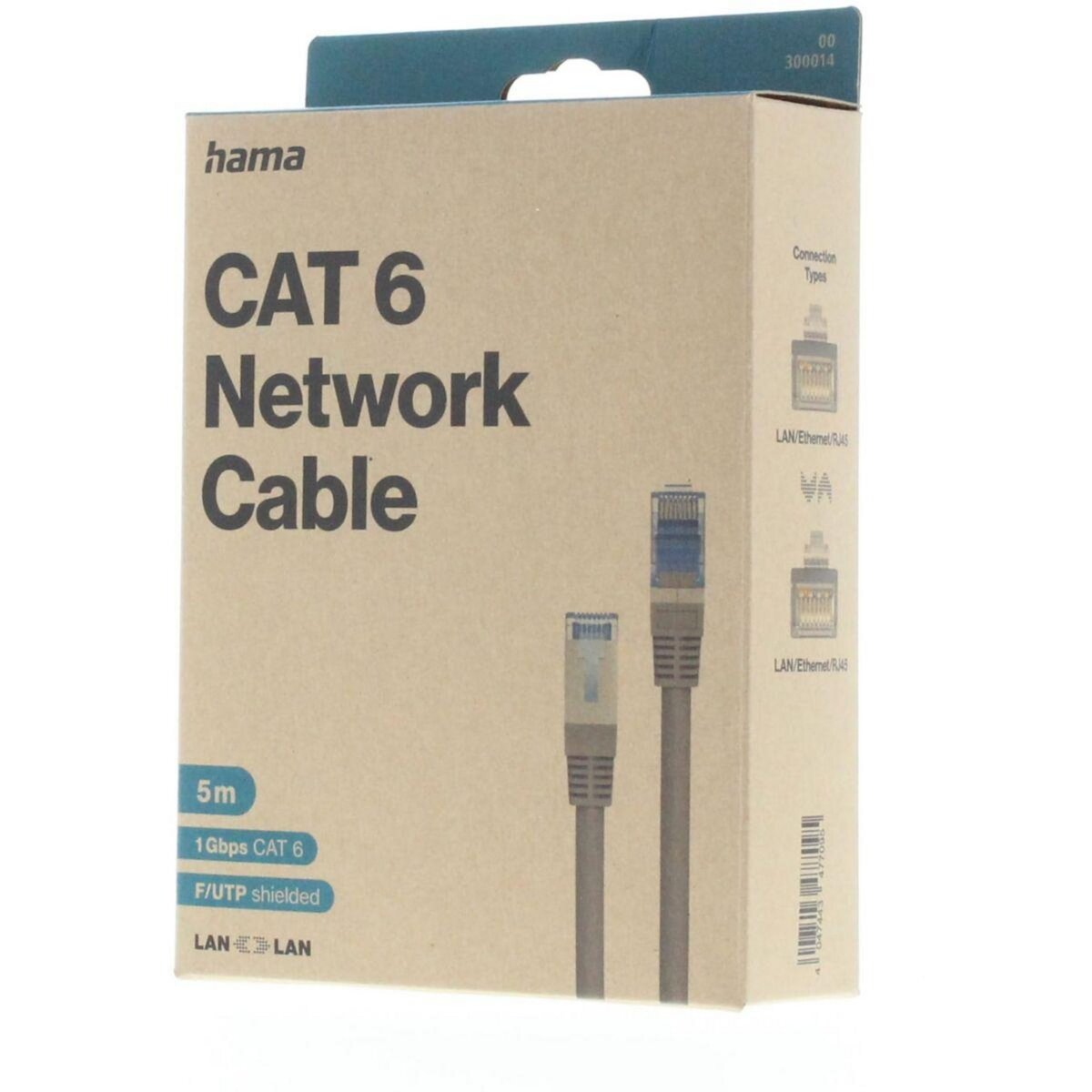 Hama Câble Ethernet 5M Droit CAT6 GRIS