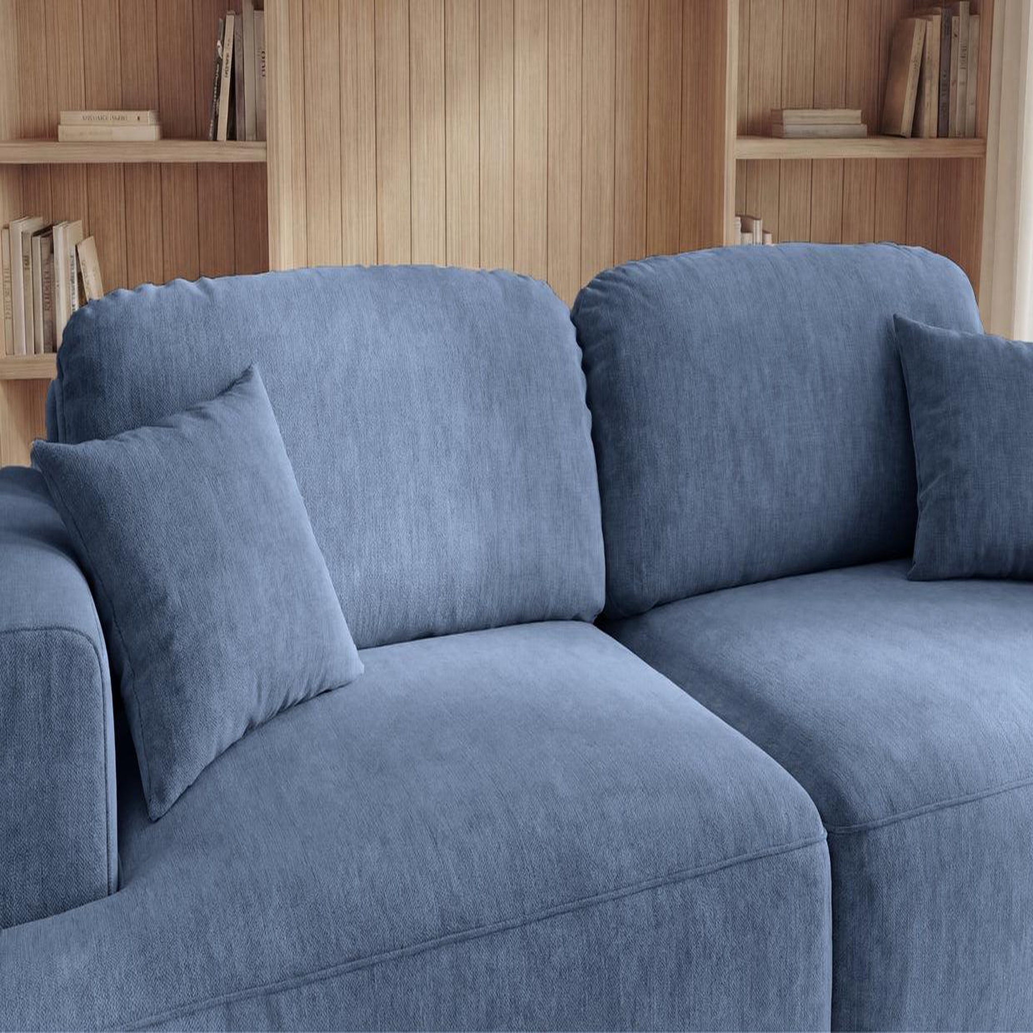 Voir la diapositive 4 : CASANOVA PARIS Chiara - canapé droit convertible tissu velours 3 places