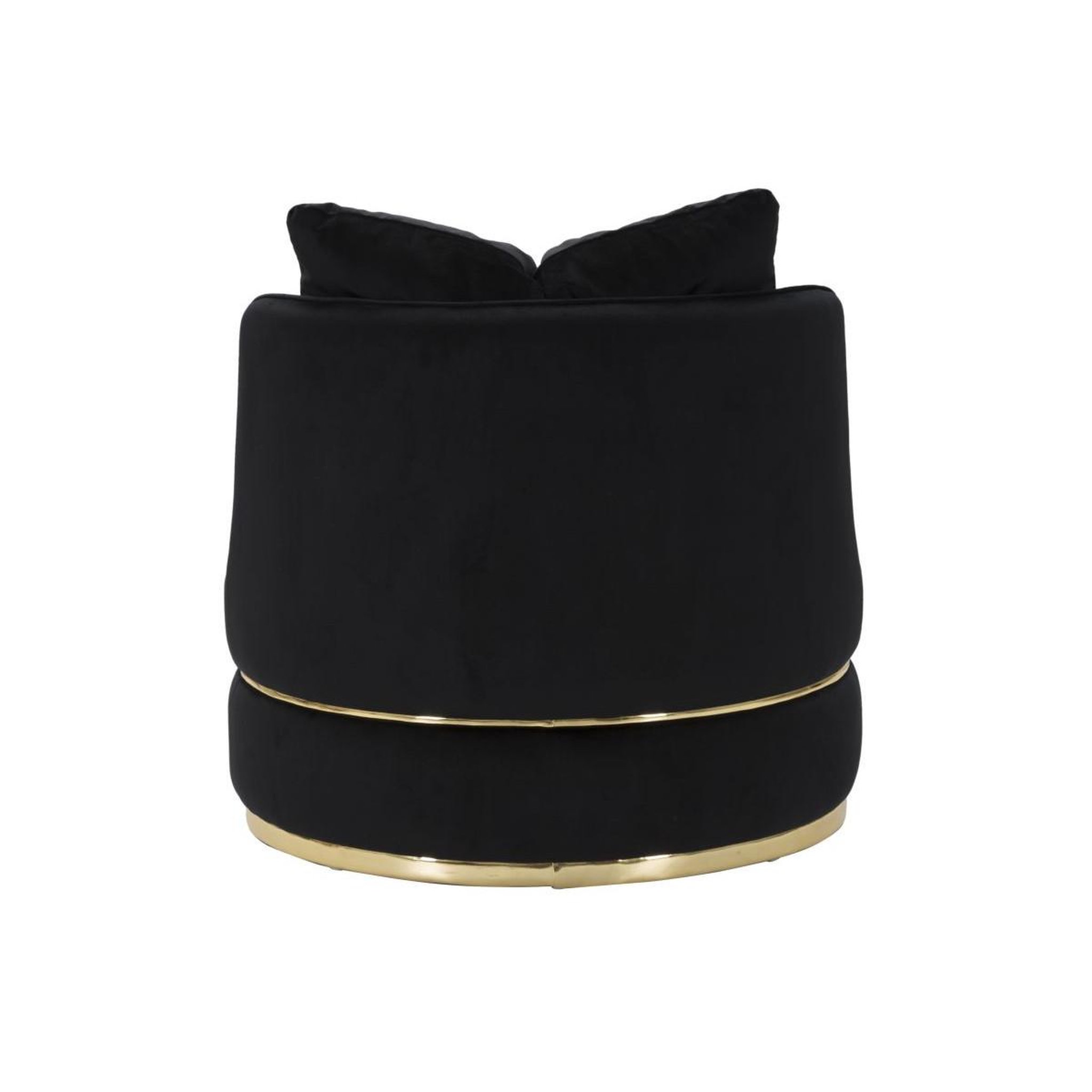 Voir la diapositive 4 : Paris Prix Fauteuil en Velours Design  Paris  84cm Noir & Or