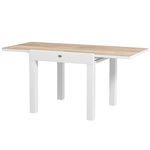 OUTSUNNY Table de jardin extensible 6 places 80/160 cm aluminium traité époxy gris clair plateau effet bois