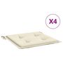 Voir la diapositive 2 : VIDAXL Coussins de chaise de jardin lot de 4 creme 40x40x3 cm