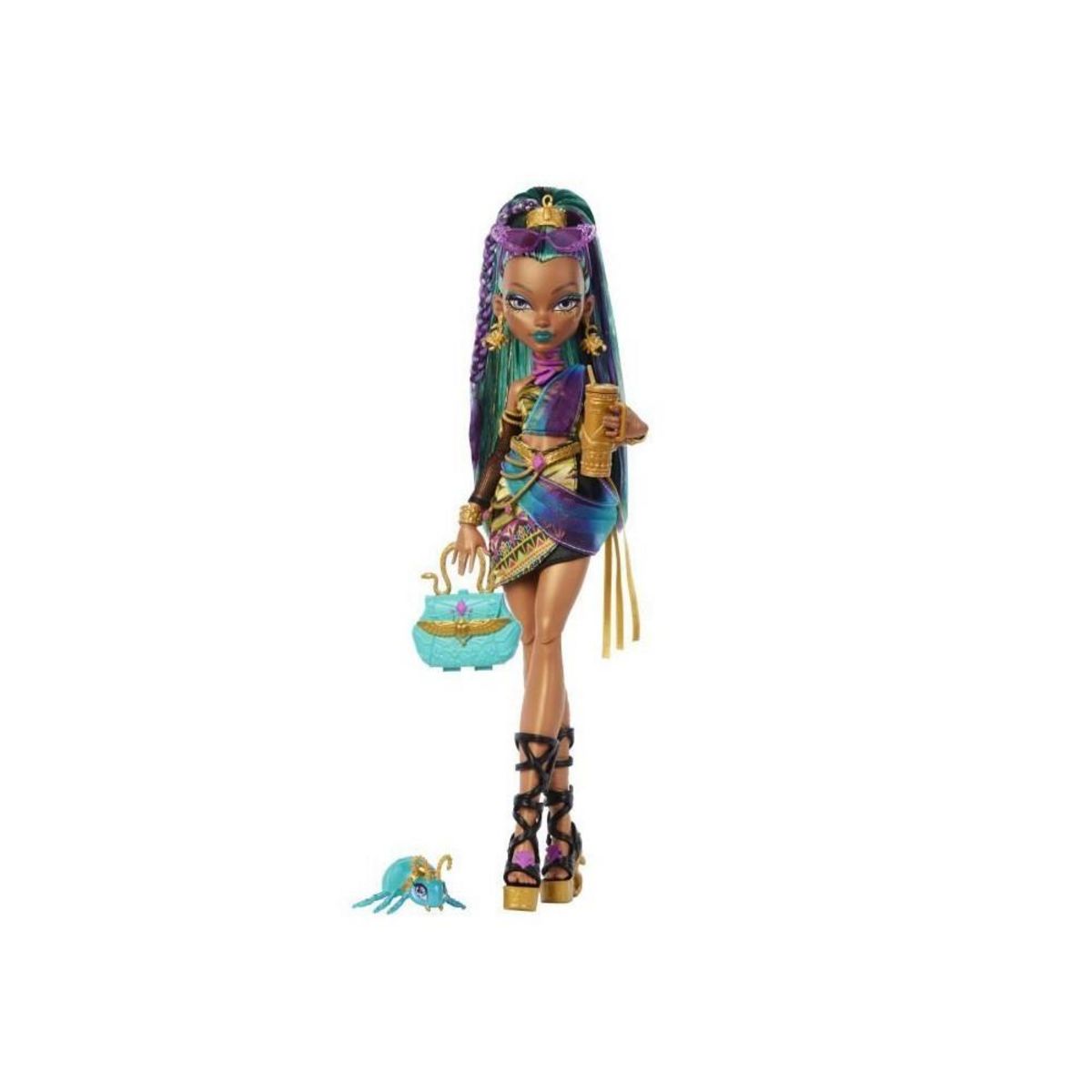 MONSTER HIGH Monster High - Poupée Nefera De Nile - Avec Lavish et 7 accessoires - Monster High - JDR48