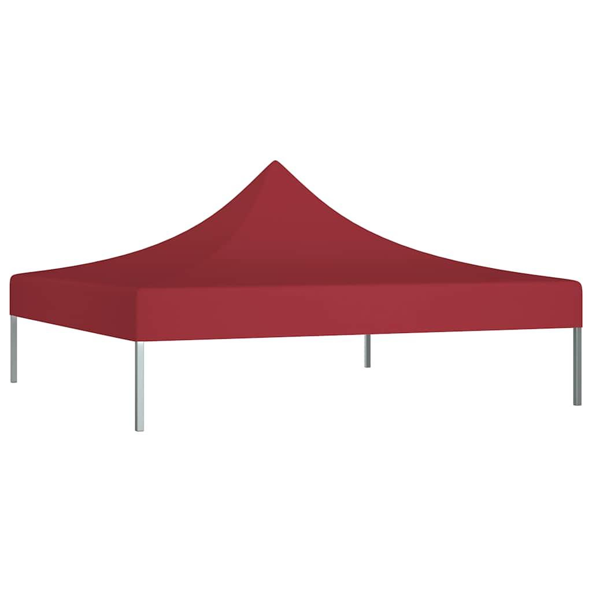 Voir la diapositive 2 : VIDAXL Toit de tente de reception 3x3 m Bordeaux 270 g/m^2