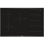 Voir la diapositive 2 : BOSCH Table de cuisson à induction 80cm 5 feux 7400w flexinduction noir - pxv875dv1e