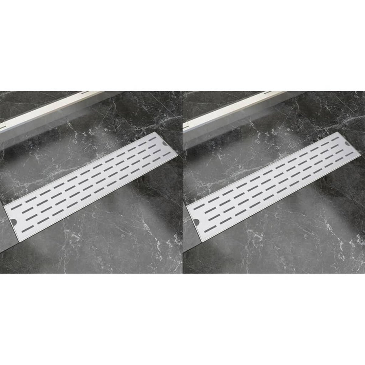 VIDAXL Drain de douche lineaire 2 pcs Ligne 530x140mm Acier inoxydable