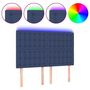Voir la diapositive 2 : VIDAXL Tete de lit a LED Bleu 144x5x118/128 cm Tissu