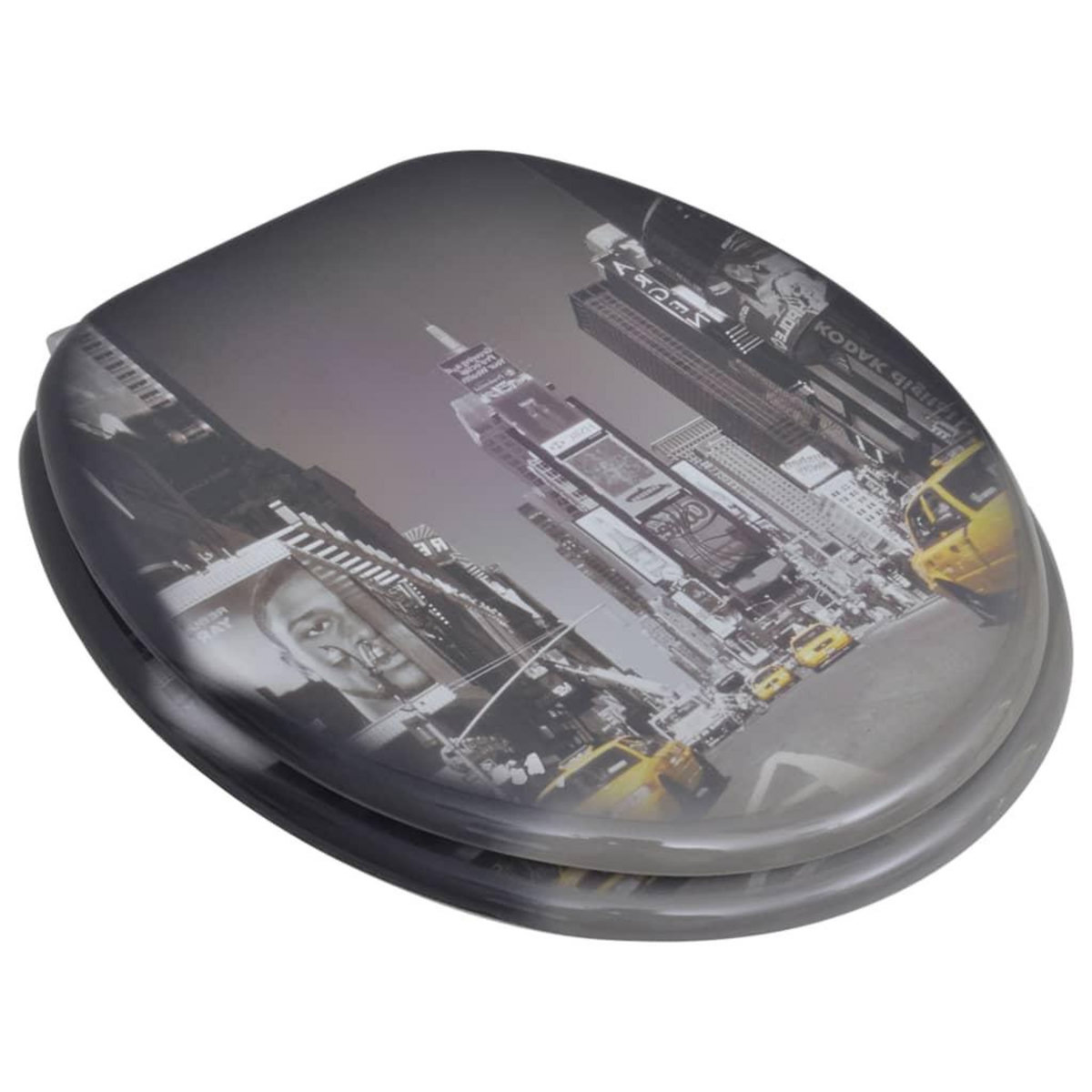 VIDAXL Sieges de toilette avec couvercles 2 pcs MDF New York