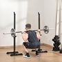 Voir la diapositive 2 : HOMCOM Support de musculation repose haltères charge Max. 150 Kg Noir