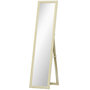 Voir la diapositive 1 : HOMCOM Miroir pleine longueur sur pied mural 154cm effet bois naturel