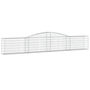 Voir la diapositive 3 : VIDAXL Paniers a gabions arques 4 pcs 400x30x60/80 cm Fer galvanise